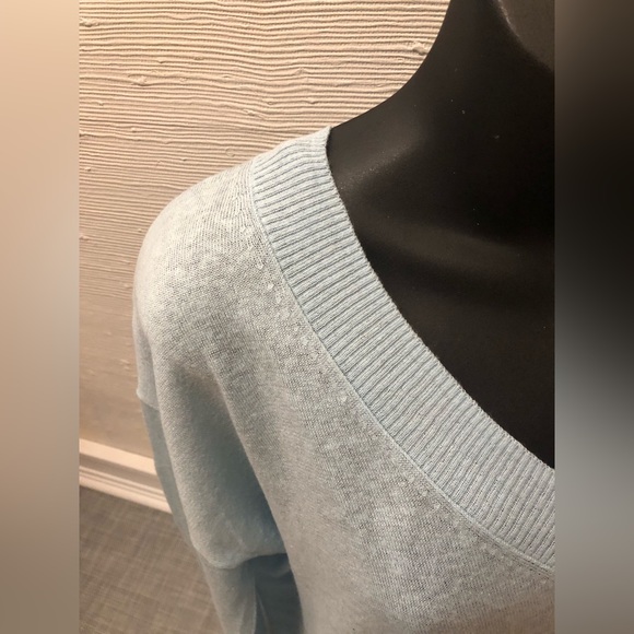 GAP FACTORY LINEN BLEND VNECK LONG SLEEVE SWEATER - Picture 10 of 15